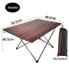 Brown Aluminum Folding Table