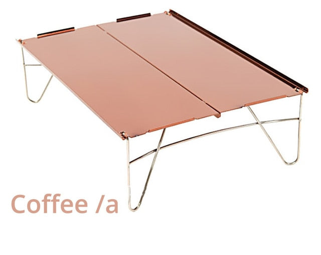 Brown Aluminum Folding Table